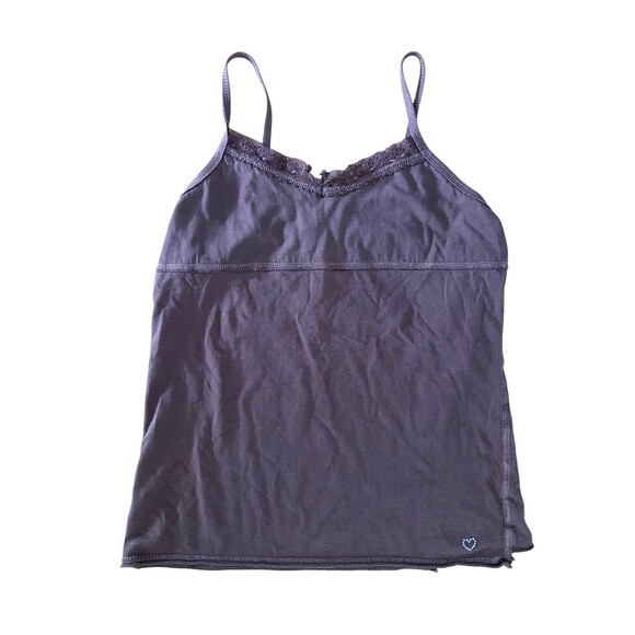 Vintage Y2K Gap Womens Babydoll Lace Trim Cami Tank Top Fits Size XS Brown READ! - Picture 1 of 13
